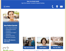 Tablet Screenshot of mainlinedentistry.com